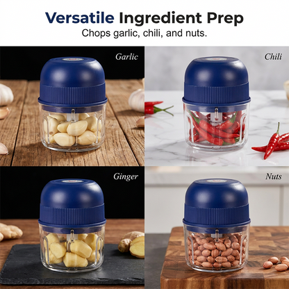 🥳 50% OFF! 🥳Mini Electric Garlic Chopper Press with Container & 💕Food processor💕