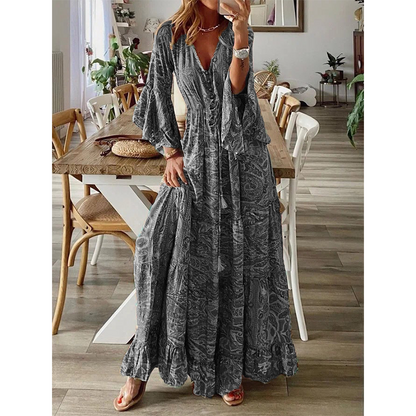 Women's Bohemian Floral Maxi Dress