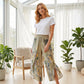 ⏳Limited-time 50% off⏰Women's Floral Print High-Waist Wide-Leg Pants💐👖