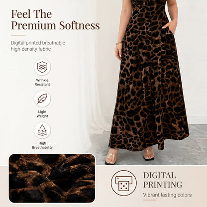🌸 50% OFF NOW! 🌸Women's Elegant Leopard Print Lapel Dress