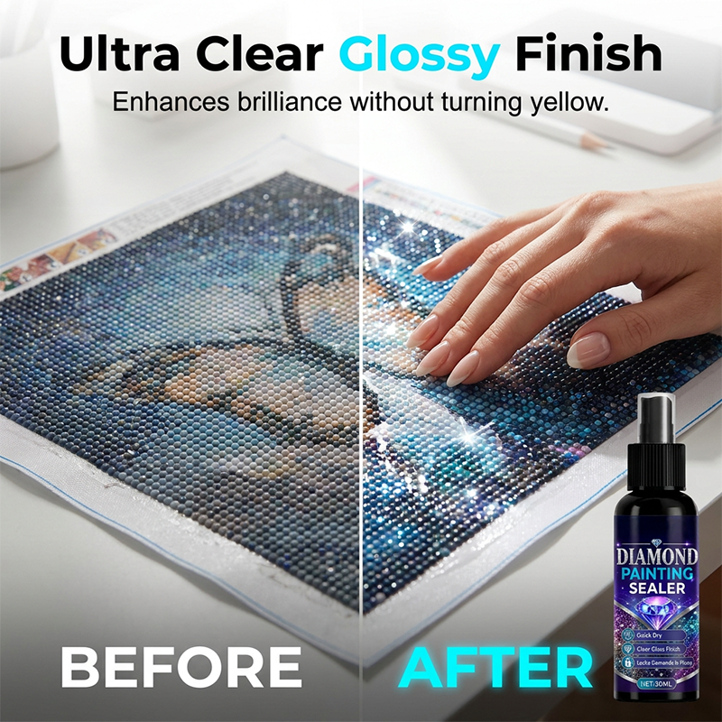 💎✨ Diamond art sealer – locks beads, glossy finish, dries fast & lasts.