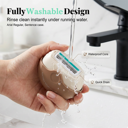 Portable 3-Layer Hair Shaver with Rotating Cover