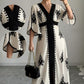 📢📢50% OFF !! ⏰Women's Elegant V-Neck Print Maxi Dress