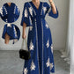 📢📢50% OFF !! ⏰Women's Elegant V-Neck Print Maxi Dress