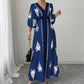📢📢50% OFF !! ⏰Women's Elegant V-Neck Print Maxi Dress