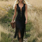 👗Retro Western Cowgirl Sleeveless Slim Midi Dress, Front Zipper Fringe Hem Vintage Suede-Look Bodycon Dress for Country Concert Vacation
