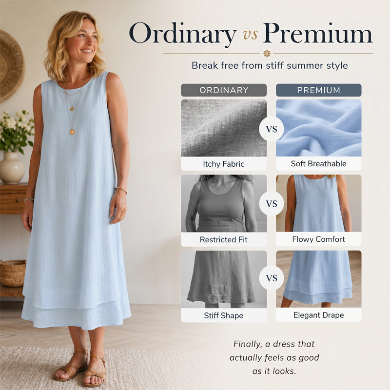 👗💗LAST DAY SALE 70% OFF⚡50K+ SOLD💕☀️Women's Summer Sleeveless Tiered Dress - Effortless & Breezy Style🔥