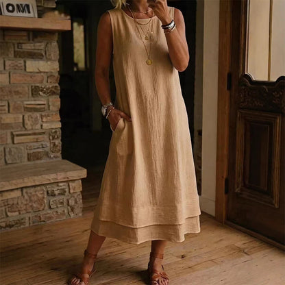 👗💗LAST DAY SALE 70% OFF⚡50K+ SOLD💕☀️Women's Summer Sleeveless Tiered Dress - Effortless & Breezy Style🔥