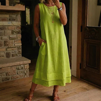 👗💗LAST DAY SALE 70% OFF⚡50K+ SOLD💕☀️Women's Summer Sleeveless Tiered Dress - Effortless & Breezy Style🔥