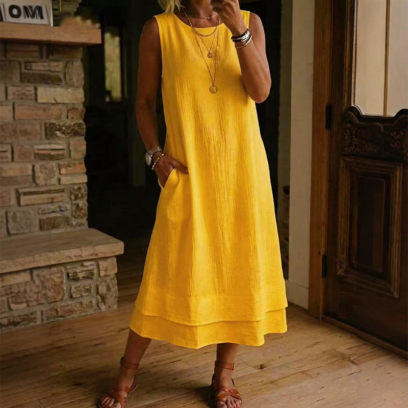 👗💗LAST DAY SALE 70% OFF⚡50K+ SOLD💕☀️Women's Summer Sleeveless Tiered Dress - Effortless & Breezy Style🔥
