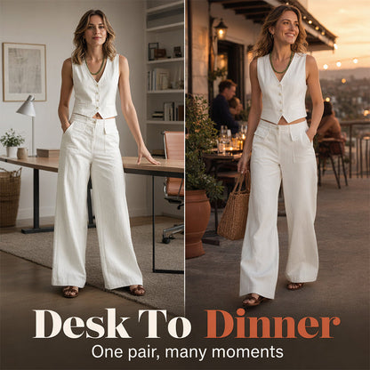 🎁2026 New Arrivals 55% OFF💥Women's Casual Cotton Linen Loose-Fitting Pants
