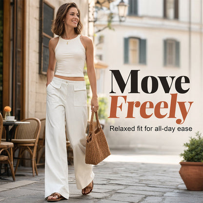 🎁2026 New Arrivals 55% OFF💥Women's Casual Cotton Linen Loose-Fitting Pants