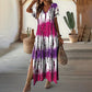 💖Last Day 40% OFF💖💃Women’s Causal V-Neck Gradient Dress
