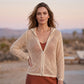 📢📢40% OFF !! ⏰2026 Women's Open-Knit Zip-Up Cardigan | Lightweight Hollow-Out Long Sleeve Sweater for Spring & Summer