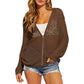 📢📢40% OFF !! ⏰2026 Women's Open-Knit Zip-Up Cardigan | Lightweight Hollow-Out Long Sleeve Sweater for Spring & Summer