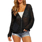 📢📢40% OFF !! ⏰2026 Women's Open-Knit Zip-Up Cardigan | Lightweight Hollow-Out Long Sleeve Sweater for Spring & Summer