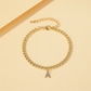 Initial Letter Design Anklet Set for Women