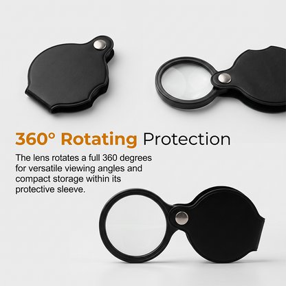 🎁💥LAST DAY SALE 50% OFF!!Portable Pocket Magnifier with Folding Protective PU Leather Case
