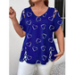 ❤️ 50% OFF NOW! 👚 Women's Heart Print V-Neck Top – Flattering V-neck, soft fabric & playful print – Perfect for casual days & cute outfits ✨