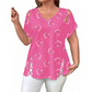 ❤️ 50% OFF NOW! 👚 Women's Heart Print V-Neck Top – Flattering V-neck, soft fabric & playful print – Perfect for casual days & cute outfits ✨