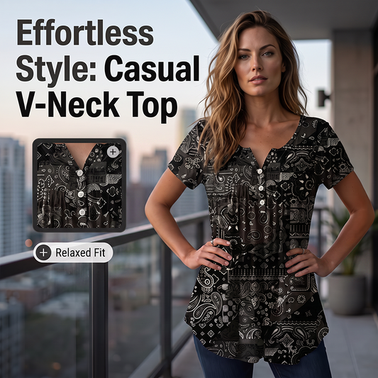 📢📢40% OFF !! ⏰Women's Casual V-Neck Top