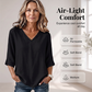 Women's Casual V-Neck 3/4 Sleeve Blouse