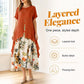 Women's Layered Look Floral Print Casual Dress