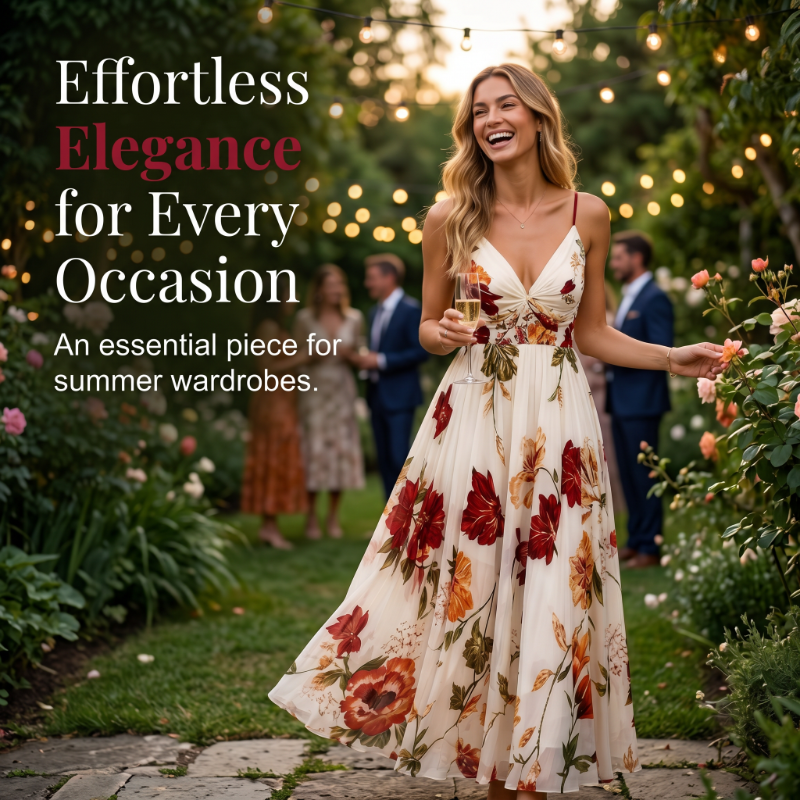 📢📢50% OFF !! ⏰ 2026 Sale — Over 36,000 Sold 💞 Women Floral Spaghetti Strap Maxi Dress – Summer Vacation Outfit 🌸