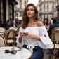 🎀 50% OFF NOW! 👚 Women Casual Off Shoulder Sweet Bow Tie Blouse – Off-shoulder style, cute bow & lightweight – Perfect for summer days & cute outfits ☀️