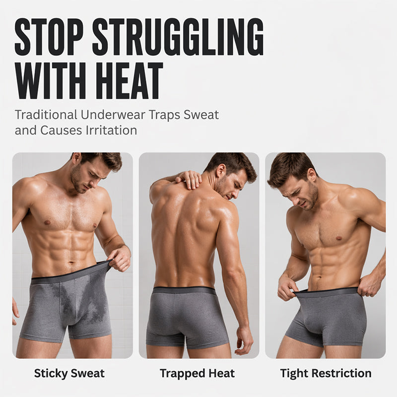 🧊🔥 LIMITED-TIME 52% OFF! Men’s Ice-Cooling Ultra-Thin Boxer Briefs – 0.45mm Lightweight Fabric, Breathable Micro-Pores & 3D Comfort Pouch