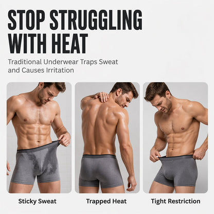 🧊🔥 LIMITED-TIME 52% OFF! Men’s Ice-Cooling Ultra-Thin Boxer Briefs – 0.45mm Lightweight Fabric, Breathable Micro-Pores & 3D Comfort Pouch
