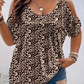 Women's Casual Scoop Neck Printed Top