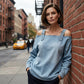 Women's Fashion Wide Strap Denim Top
