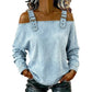 Women's Fashion Wide Strap Denim Top