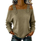 Women's Fashion Wide Strap Denim Top