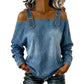 Women's Fashion Wide Strap Denim Top