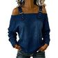 Women's Fashion Wide Strap Denim Top