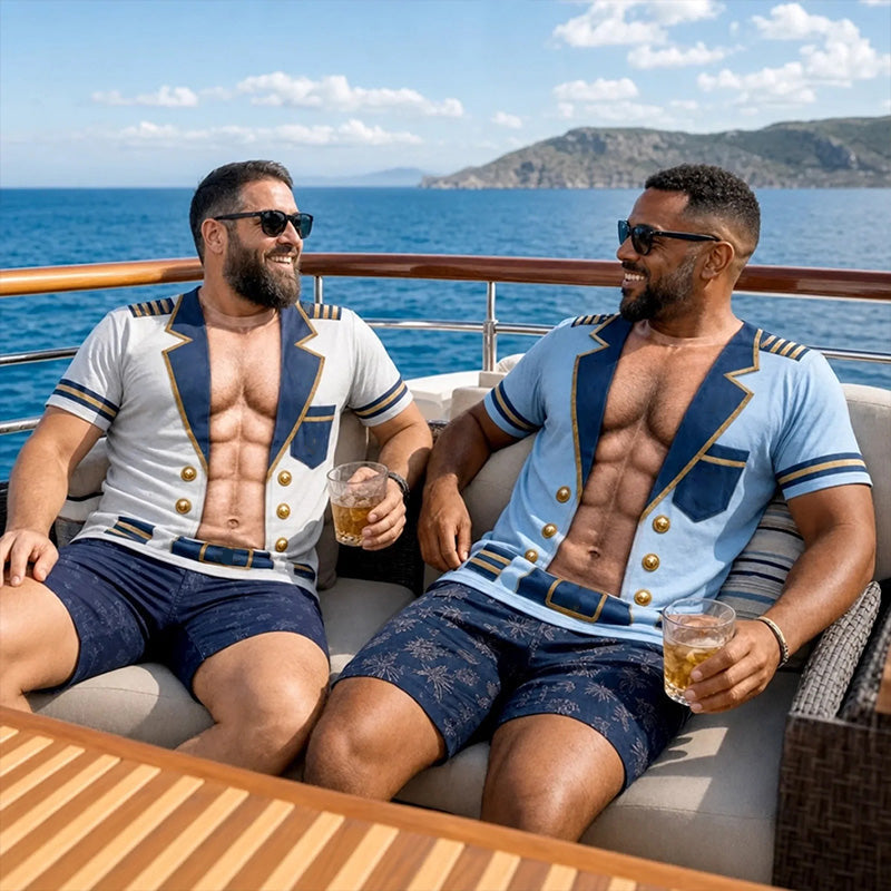 🔥🎁New Arrival: 50% OFF🔥Men's Funny Faux Muscle Print T-Shirt