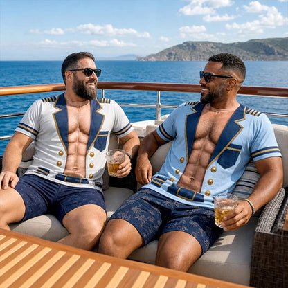 🔥🎁New Arrival: 50% OFF🔥Men's Funny Faux Muscle Print T-Shirt