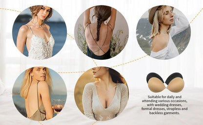 Adhesive invisible Gathering Bras