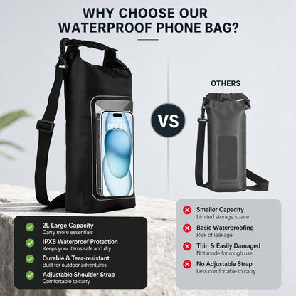 🎁2026 New Arrivals 50% OFF💥Waterproof Touchscreen Dry Bag – IPX8 Phone Pouch for Swimming, Beach & Kayaking | Crystal Clear Anti-Fog Window