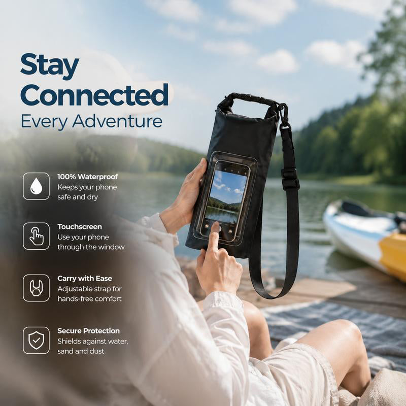 🎁2026 New Arrivals 50% OFF💥Waterproof Touchscreen Dry Bag – IPX8 Phone Pouch for Swimming, Beach & Kayaking | Crystal Clear Anti-Fog Window