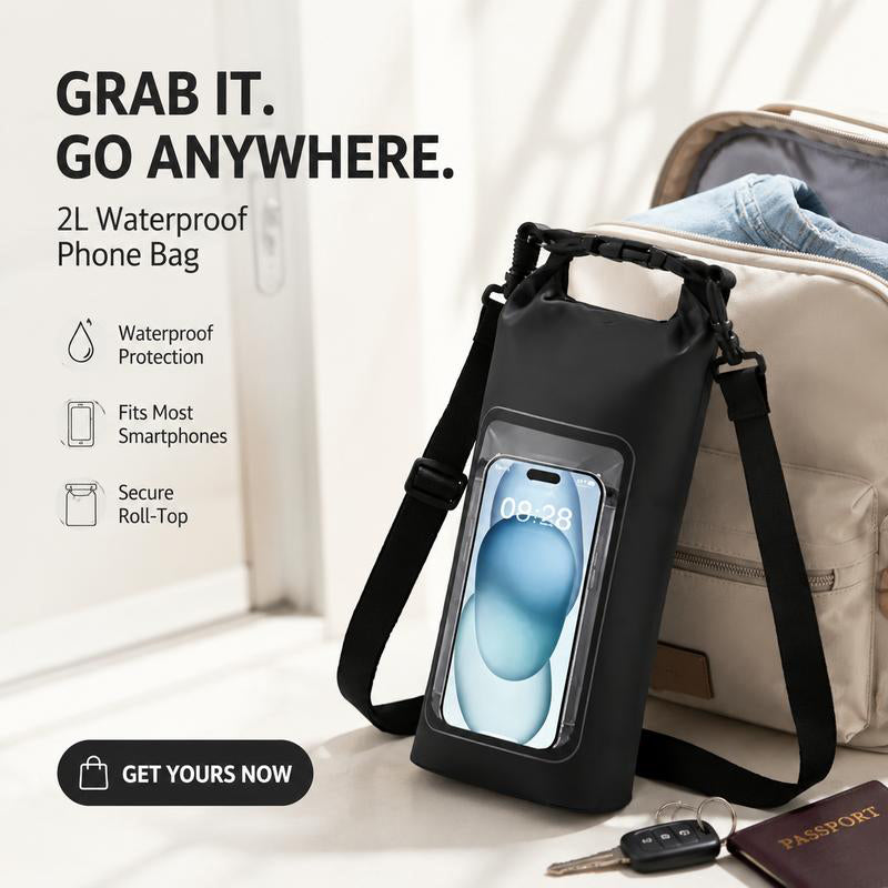 🎁2026 New Arrivals 50% OFF💥Waterproof Touchscreen Dry Bag – IPX8 Phone Pouch for Swimming, Beach & Kayaking | Crystal Clear Anti-Fog Window