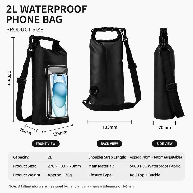 🎁2026 New Arrivals 50% OFF💥Waterproof Touchscreen Dry Bag – IPX8 Phone Pouch for Swimming, Beach & Kayaking | Crystal Clear Anti-Fog Window