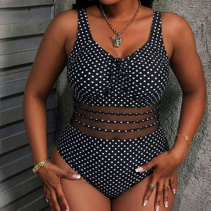Polka Dot Swimsuit – Tummy Control & Vintage Retro Fit