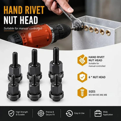 🔩50% OFF | M3‑M12 Rivet Nut Tool Kit – Heavy‑Duty Steel, Create Threaded Inserts On Thin Metal Without Welding!