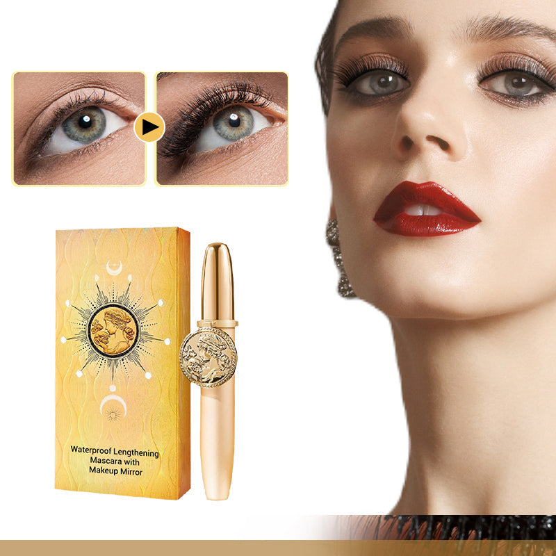 💖 Waterproof Lengthening Mascara with Built-in Makeup Mirror – Longer Lashes, Long-Lasting Look & Easy Touch-ups ✨