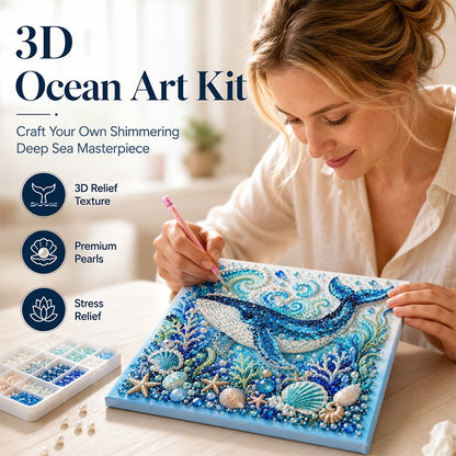 🥳2026 HOT SALE🥳💞50K+ SOLD!⏳✨Creative Ocean Life DIY Faux Pearl Painting Kit