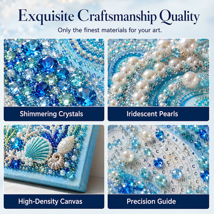 🥳2026 HOT SALE🥳💞50K+ SOLD!⏳✨Creative Ocean Life DIY Faux Pearl Painting Kit
