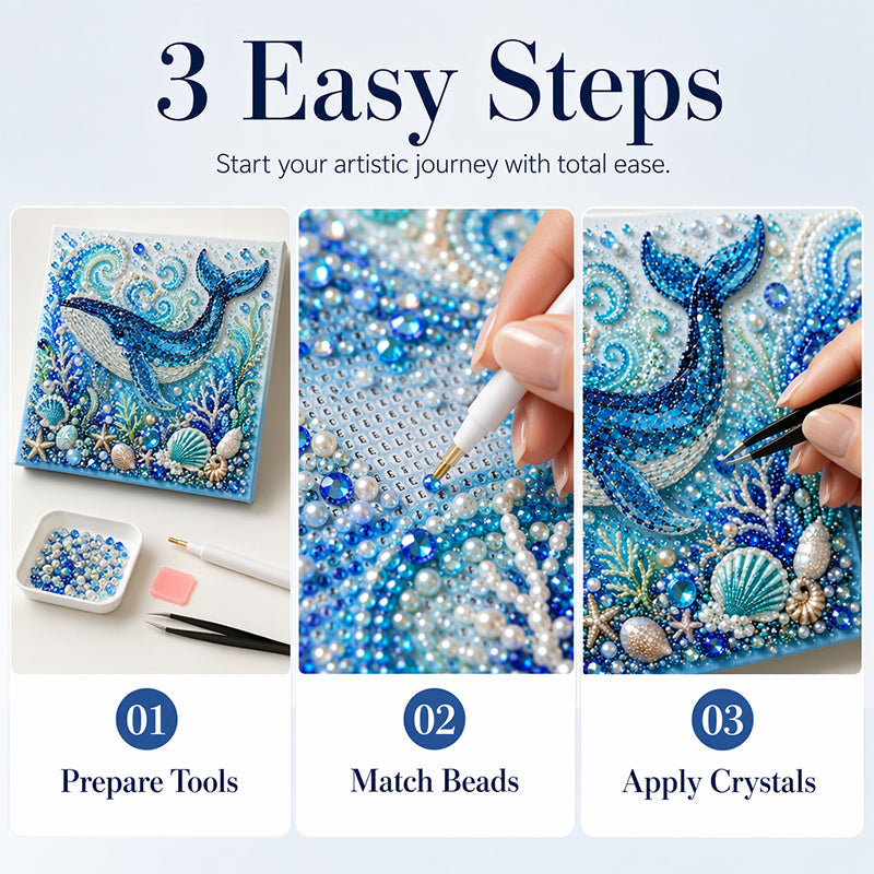 🥳2026 HOT SALE🥳💞50K+ SOLD!⏳✨Creative Ocean Life DIY Faux Pearl Painting Kit